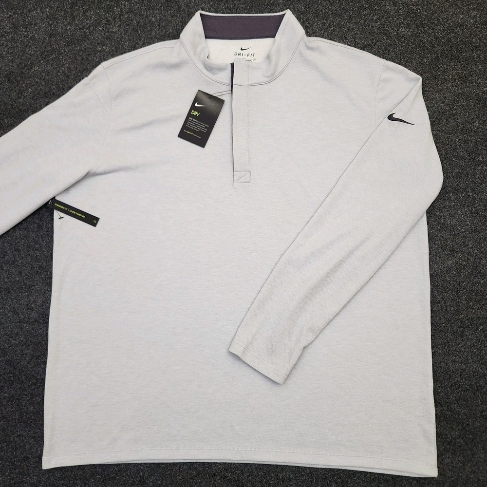 Nike Men's XXL Light Gray Dri-FIT Victory Half-Zip Golf Pullover Snapple Logo